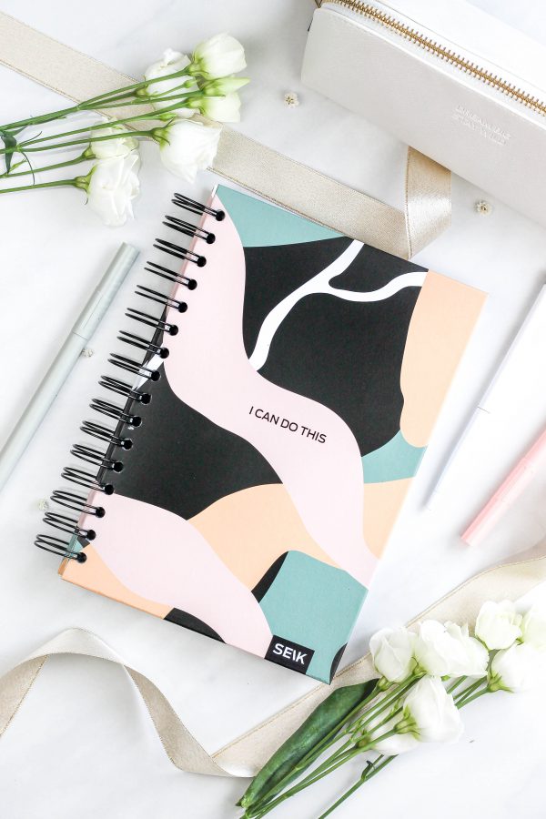 Bullet Journal / Dotted Notebook hard cover spiral binding - I can do this