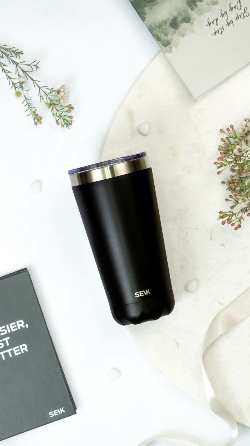 Thermos /coffee cup - oh so black! 350ml