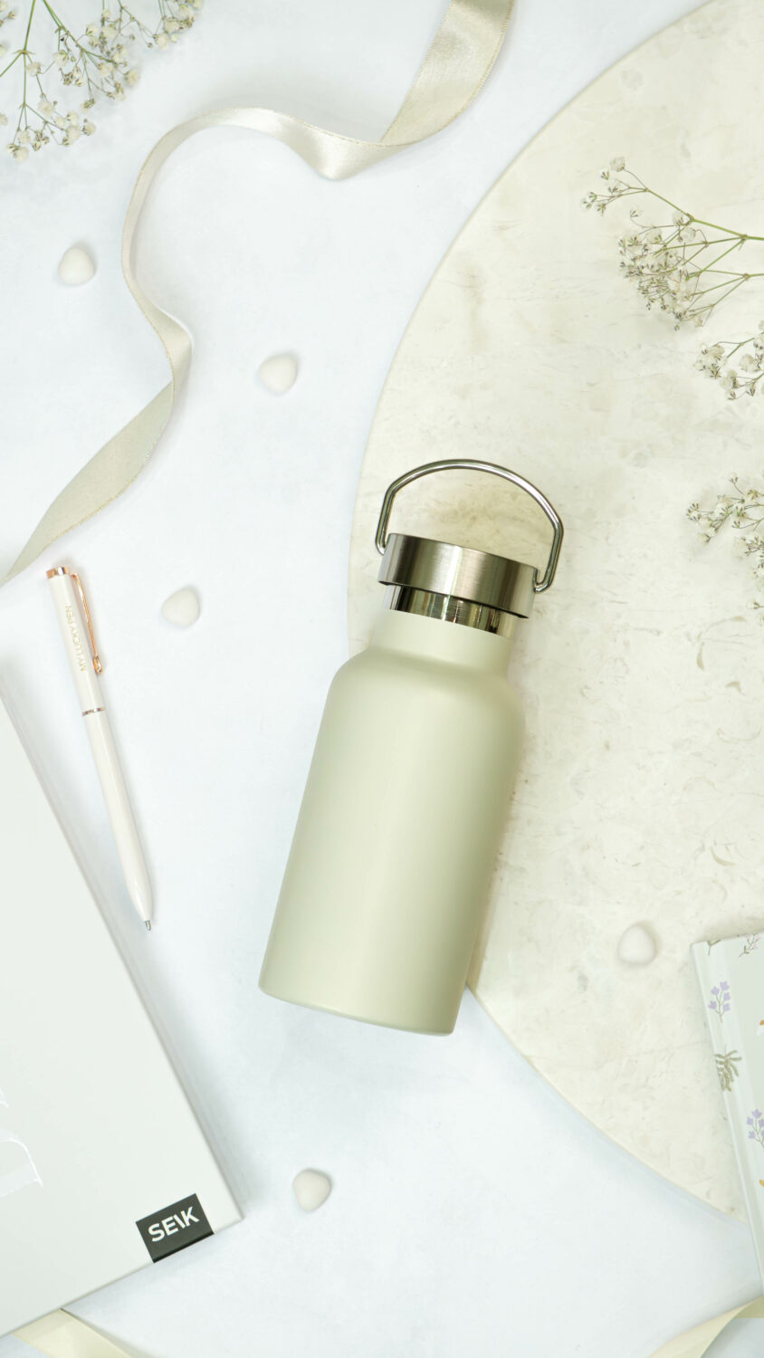 Water Bottle/Thermos - beige 350ml