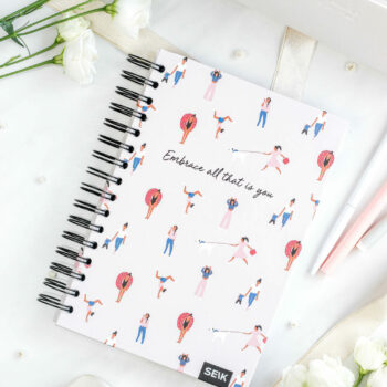 Bullet Journal / Dotted Notebook hard cover spiral binding - embrace you