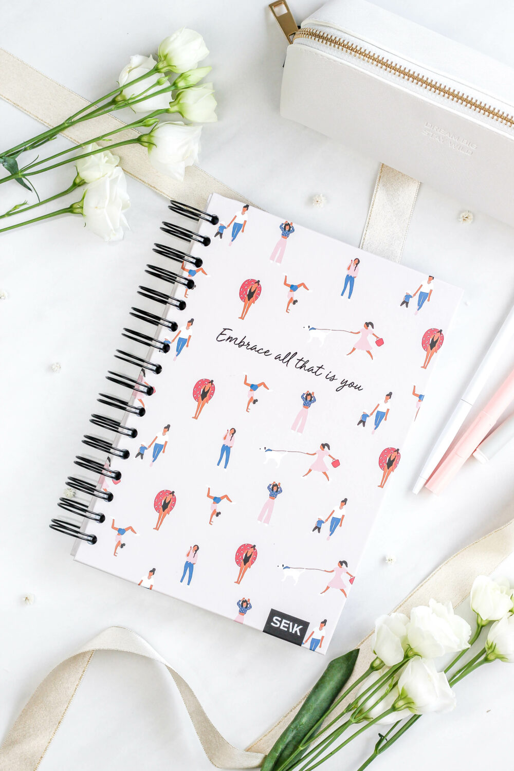 Bullet Journal / Dotted Notebook hard cover spiral binding - embrace you