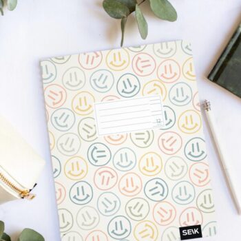 Handwriting practice notebook (12 sheets) - smileys