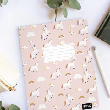 Lined notebook (12 sheets) - unicorns