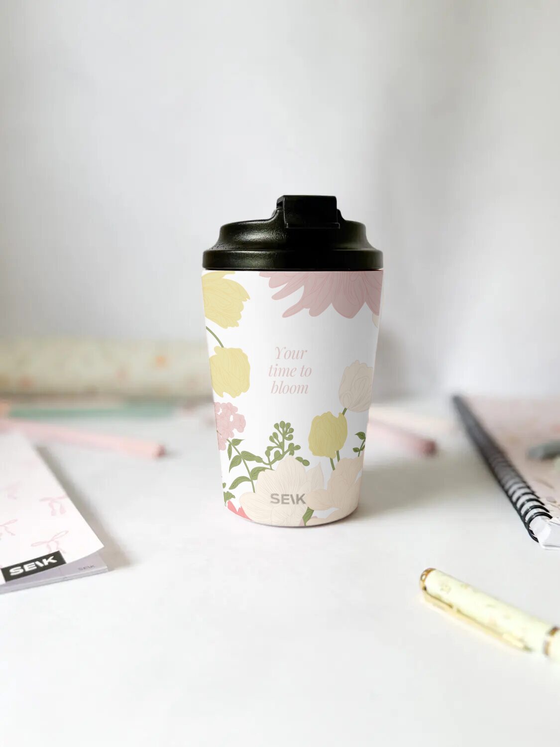 Coffee thermos mug - your time to bloom (350ml)