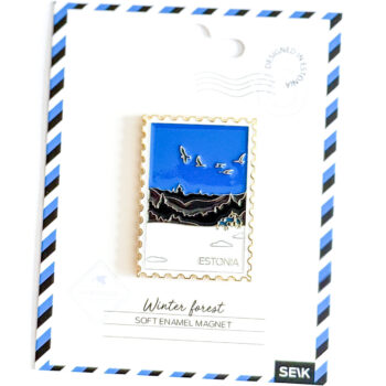 Soft enamel magnet - Winter Forest